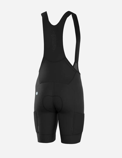 Bicycle Line Sterrato S4 – Calza con tirantes de ciclismo con bolsillos laterales para hombre, negra.