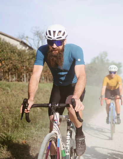 Bicycle Line Sterrato S4 – Calza con tirantes de ciclismo con bolsillos laterales para hombre, negra.