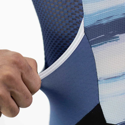Gavia Tria Olas - Traje Trisuit de Triatlón Con Mangas de Hombre (Blanco Azul)
