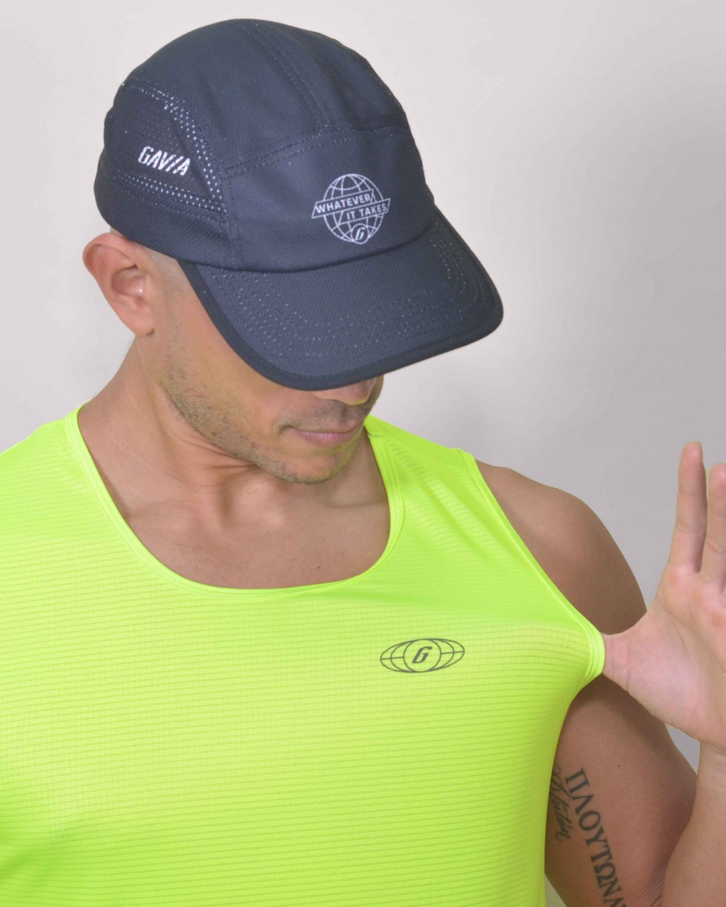 Polera Running Green Flow Gavia - Camiseta de correr sin mangas. Hombre