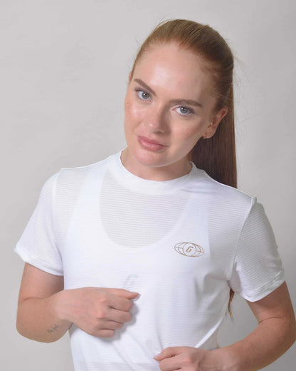 Gavia Shirt - Polera de Running Manga corta mujer (blanco)