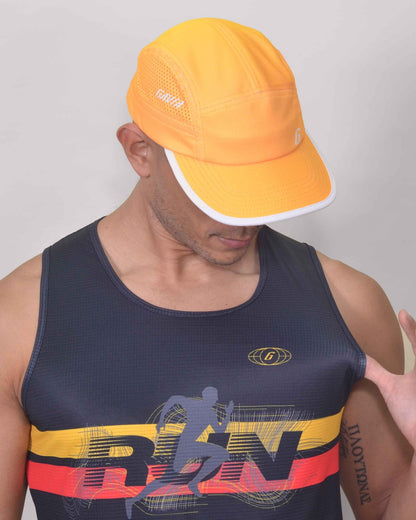 Polera Running Gavia - Camiseta de correr sin mangas. Hombre (Negra)