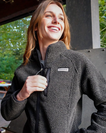 Atakama Outdoor Ventoff Patagón – Polar cortaviento de mujer negro