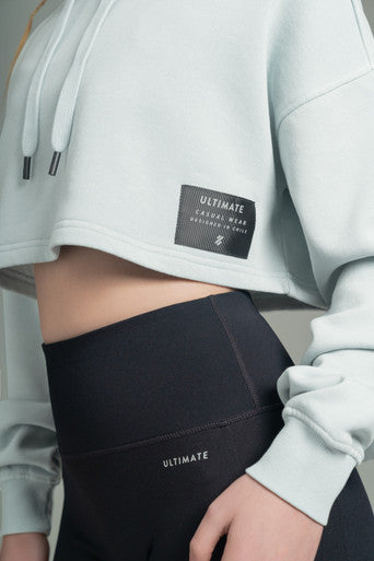 Ultimate Hooded Crop - Poleron deportivo Corto de Mujer Mint