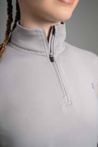 Ultimate Midi Zipper Sport - Polera deportiva manga larga Mujer Cool Gray