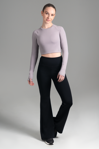 Ultimate Top Sport - Polera deportiva manga larga Mujer Raglan Cool Gray
