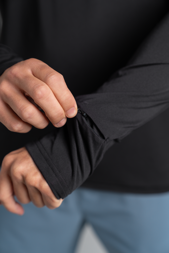 Ultimate Midi Zipper Sport - Primera capa polerón deportivo Hombre Black Onyx