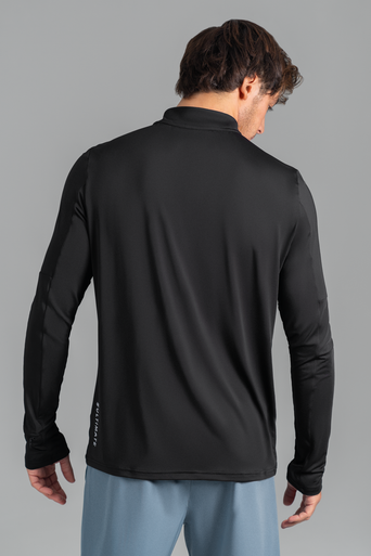 Ultimate Midi Zipper Sport - Primera capa polerón deportivo Hombre Black Onyx