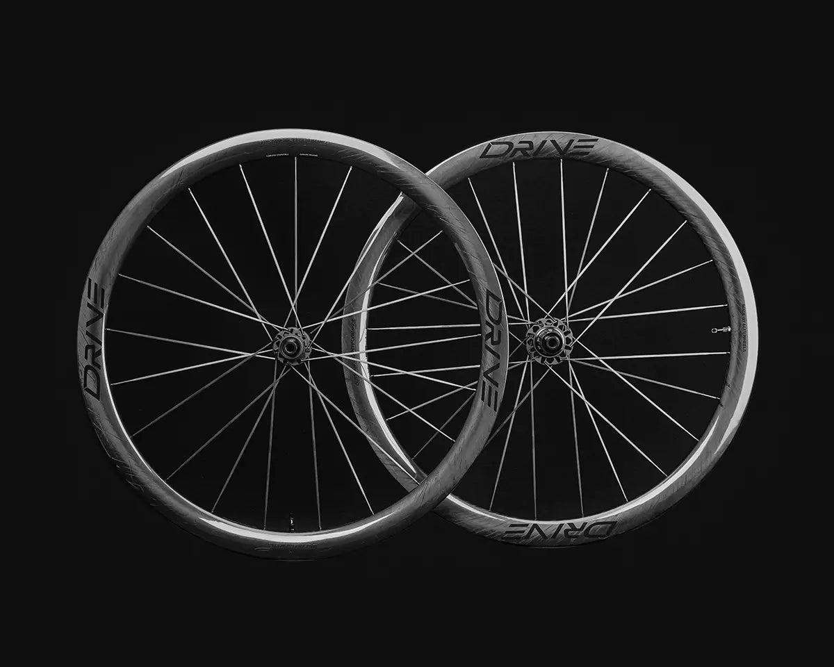 Elite Wheels Drive Drive 40D SS - Juego de Ruedas de Carbono perfil 46. Freno Disco