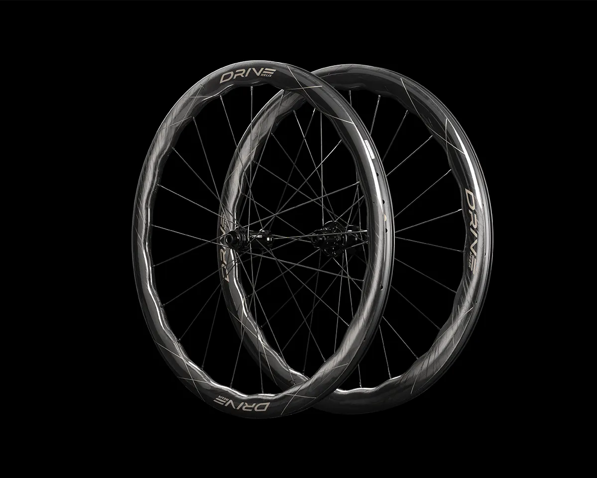 Elite Wheels Drive Helix 46D SS - Juego de Ruedas de Carbono perfil 46. Freno Disco