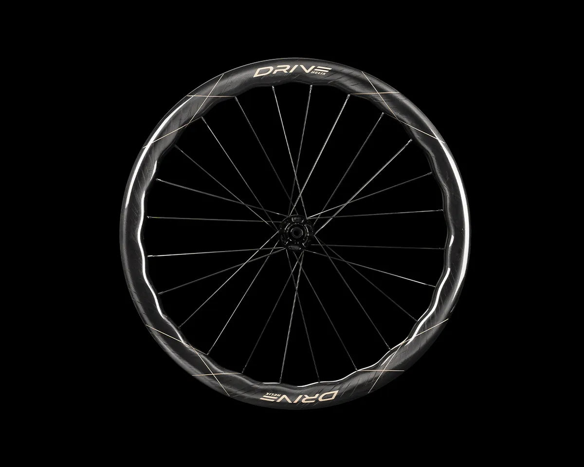 Elite Wheels Drive Helix 46D SS - Juego de Ruedas de Carbono perfil 46. Freno Disco