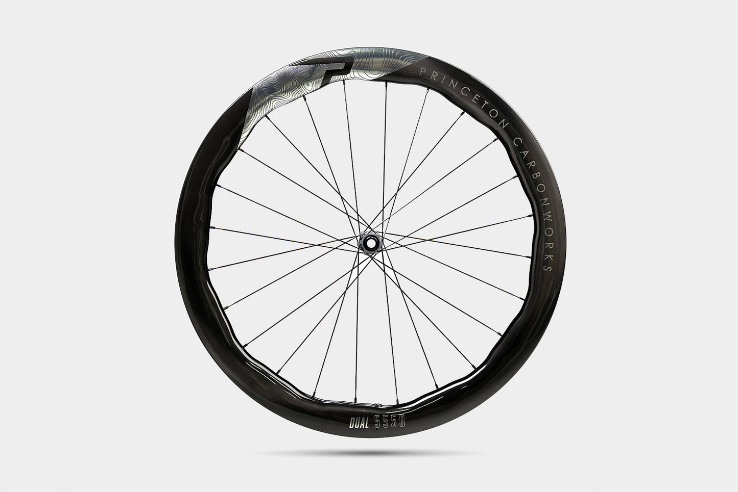 Princeton DUAL 5550 EVO - Juego de Ruedas de Ruta y Gravel carbono Freno Disco (Diferentes colores y nucleo)