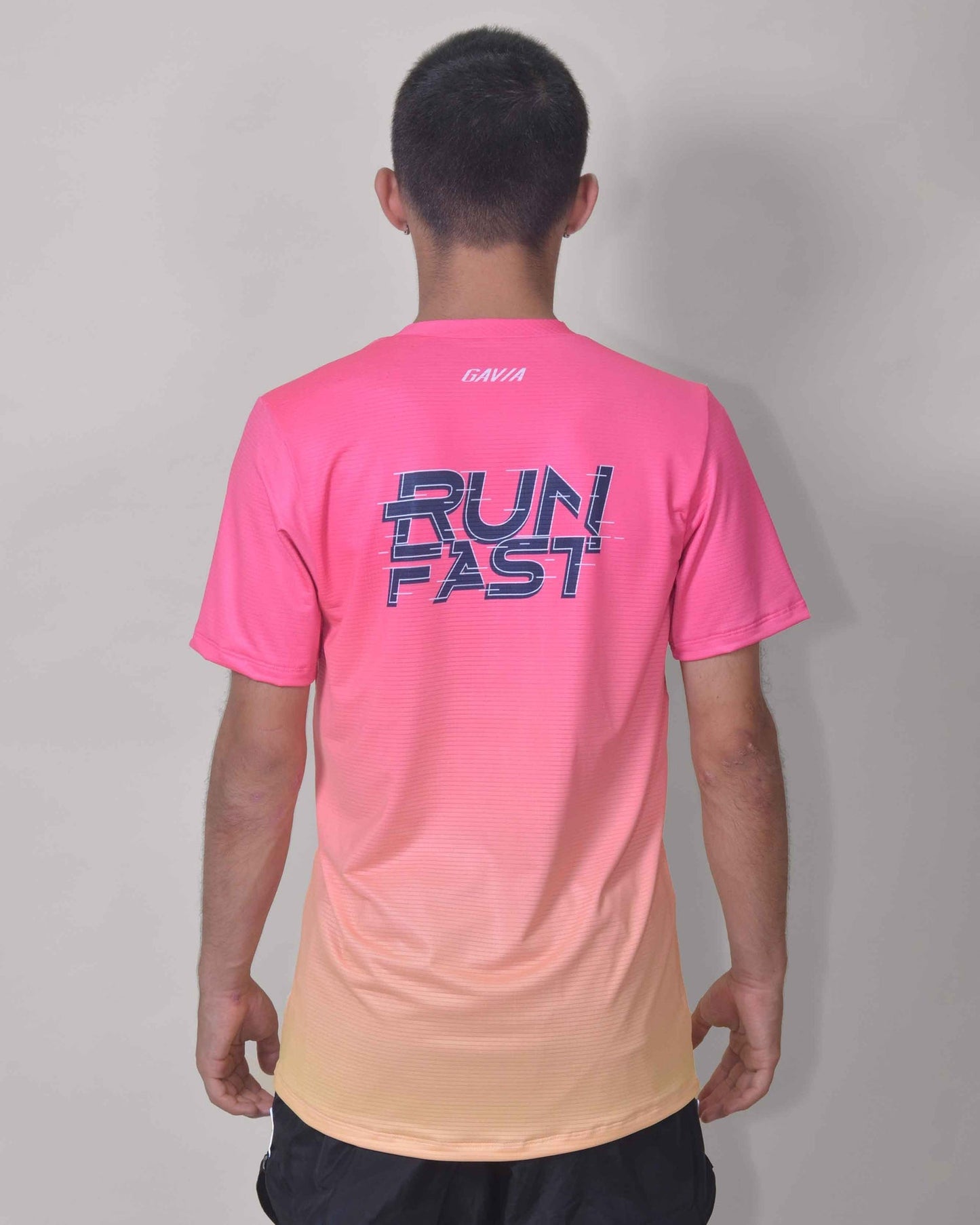 Gavia Run Fast - Polera de Running Manga corta Hombre (Rosado)