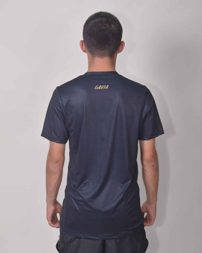 Gavia Tiniebla - Polera de Running Manga corta Hombre  (Negro)