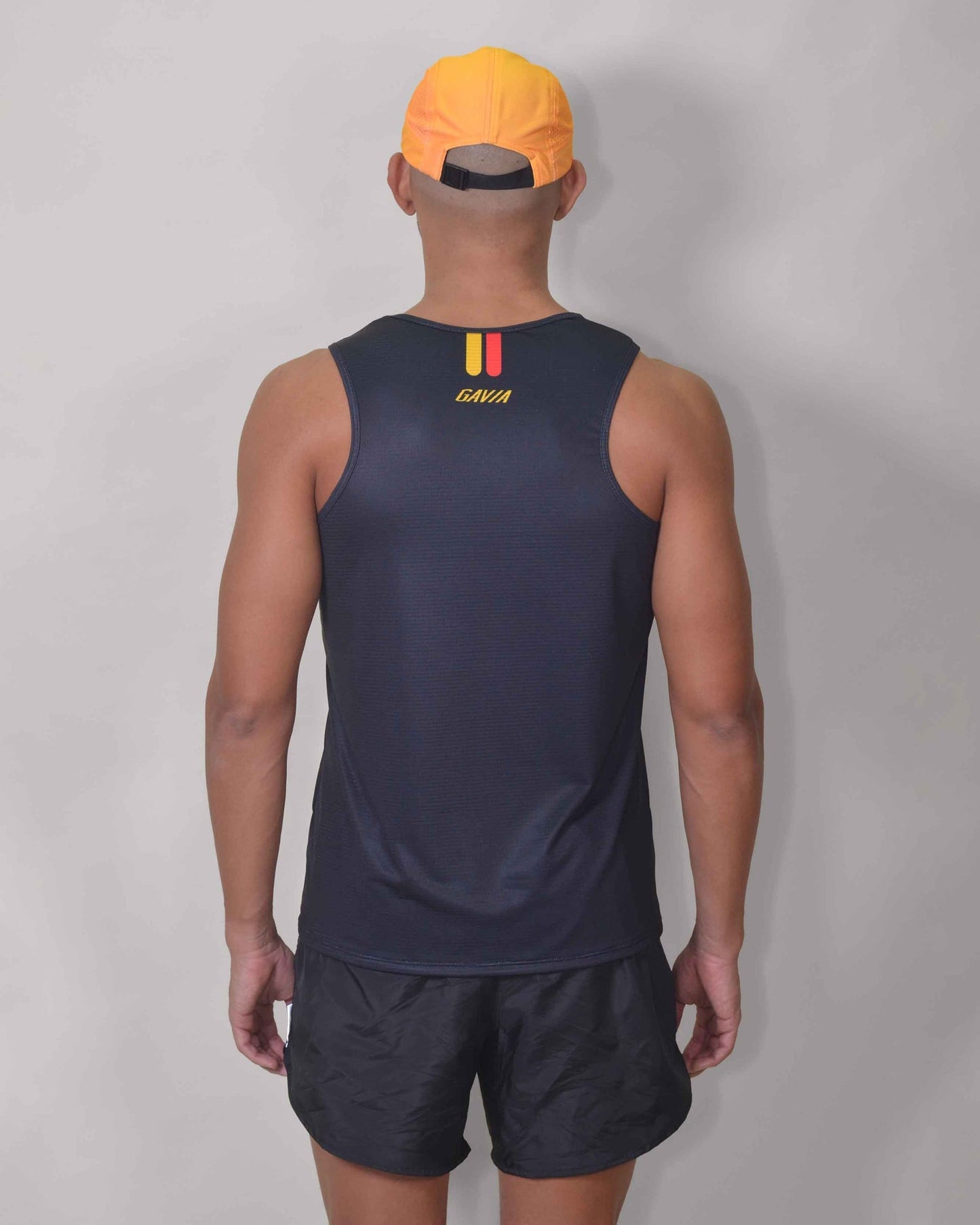 Polera Running Gavia - Camiseta de correr sin mangas. Hombre (Negra)