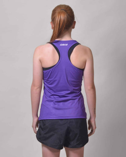 Polera Running Gavia Skipe - Camiseta de correr sin mangas. Mujer (Morado)