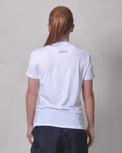 Gavia Shirt - Polera de Running Manga corta mujer (blanco)