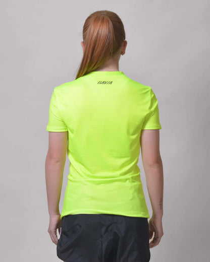 Gavia Flow Green - Polera de Running Manga corta mujer