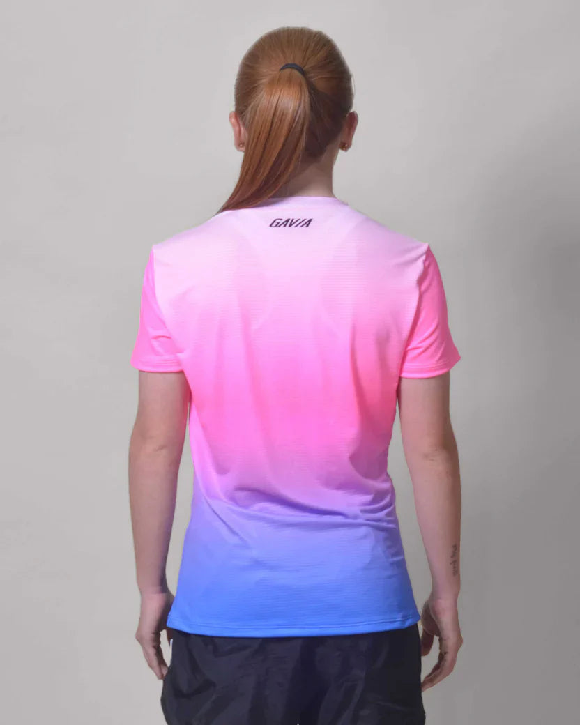 Gavia Pink Lot - Polera de Running Manga corta mujer
