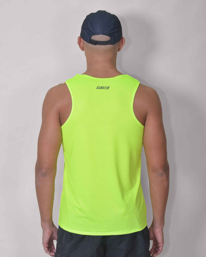 Polera Running Green Flow Gavia - Camiseta de correr sin mangas. Hombre