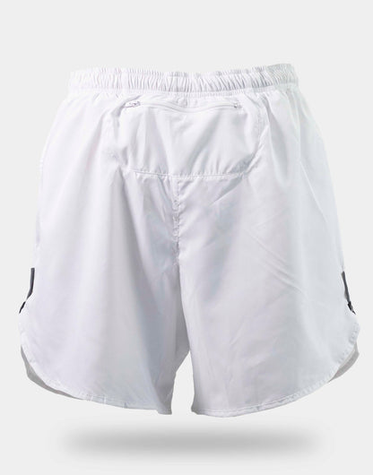 Gavia Pantalon - Short de Running Con Bolsillo y calza  Blanco