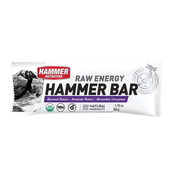 Hammer Nutrition Hammer Bar – Barra energética orgánica (unidad o caja de 24, 3 sabores)