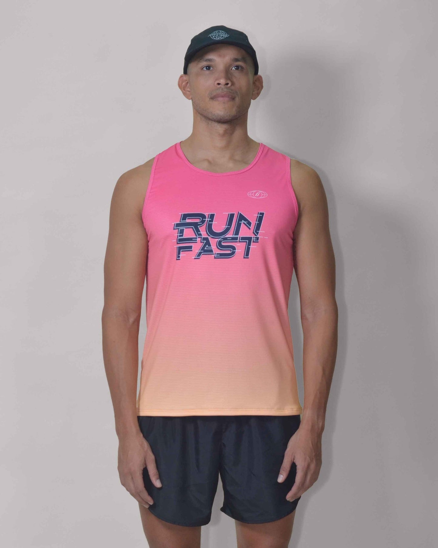 Polera Running Gavia - Camiseta de correr sin mangas. Hombre (rosado)