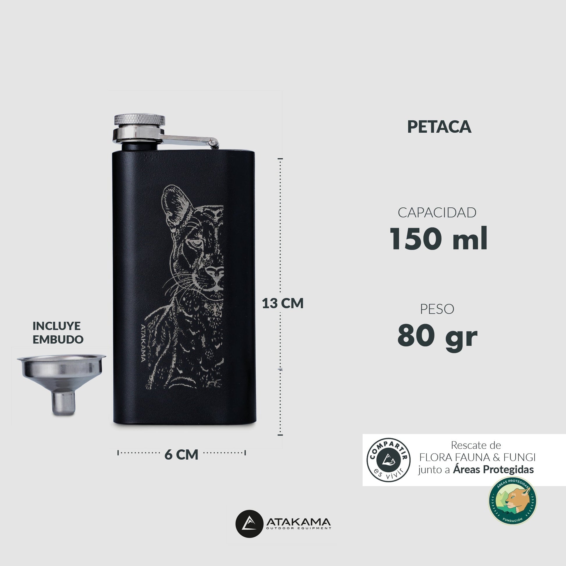 Petaca Puma 150 ml - Atakama Outdoor