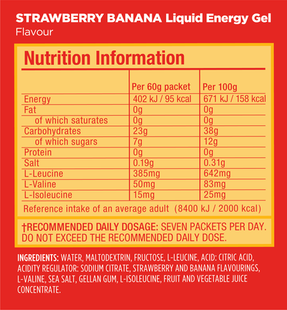 Gel Liquido GU Liquid Energy Gel 60g. Con y sin Cafeína (3 Sabores)