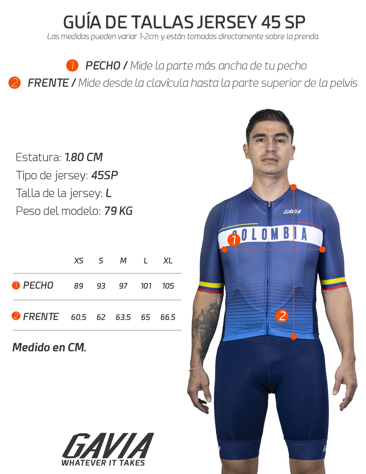 Gavia 45 Sp - Tricota de Ciclismo Hombre (Negro multicolor)