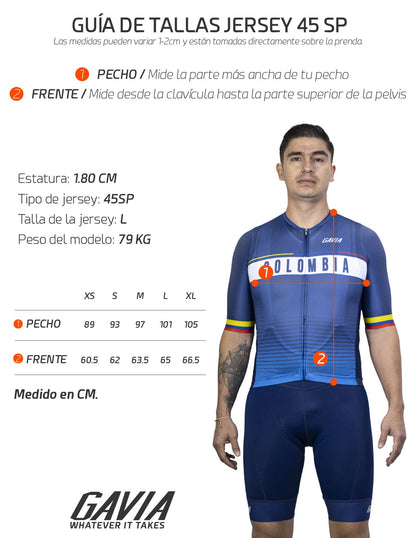 Gavia 45 Sp - Tricota de Ciclismo Hombre (Negro multicolor)