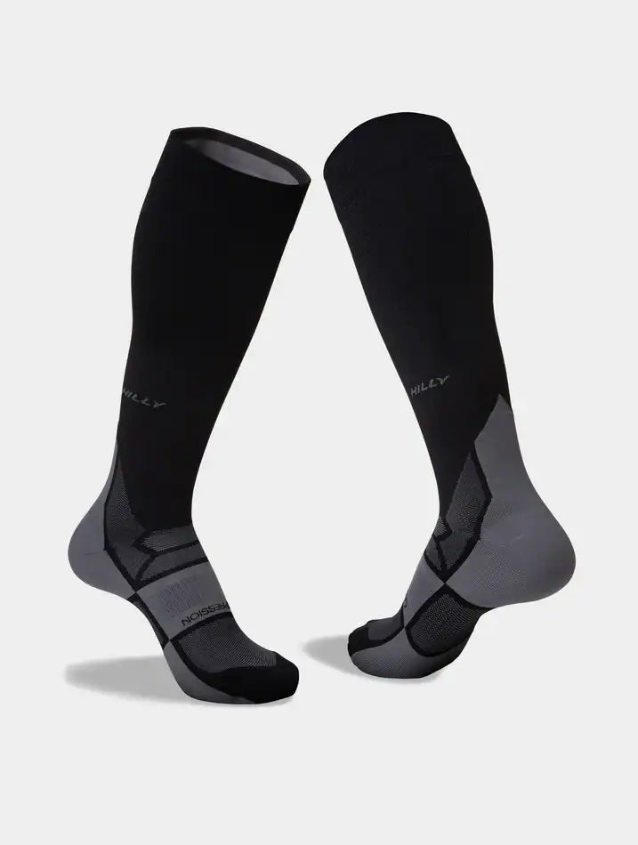HILLY Pulse Sock Min – Calcetines de compresión hasta la rodilla para running