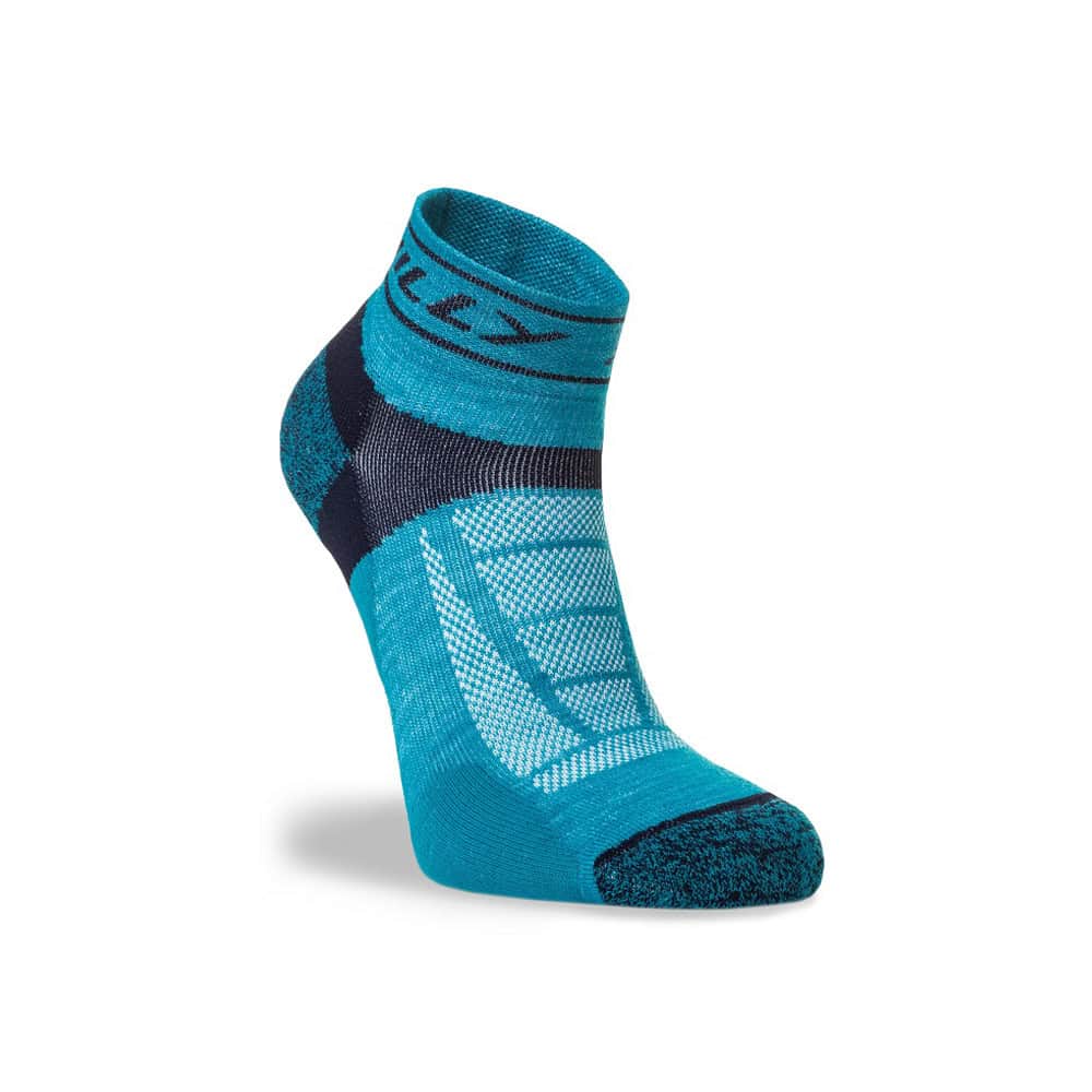 HILLY Trail Quarter Med – Calcetines cortos de trail running con lana merino (2 colores)