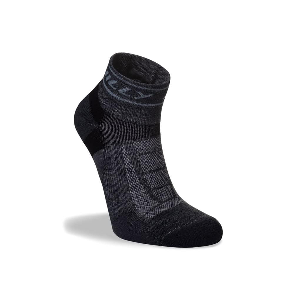 HILLY Trail Quarter Med – Calcetines cortos de trail running con lana merino (2 colores)