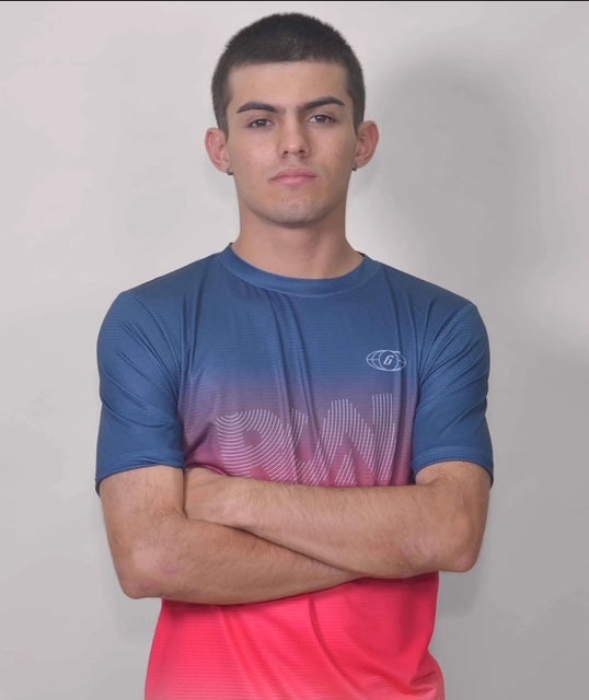 Gavia Fresh - Polera de Running Manga corta Hombre  (Azul, Rojo, Blanco)