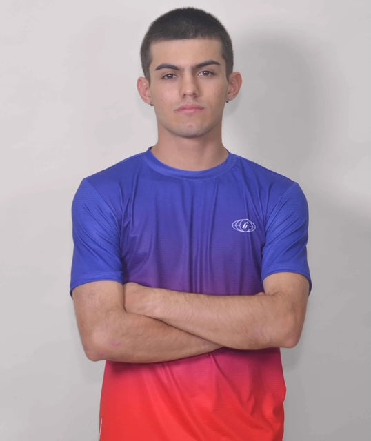 Gavia Cool - Polera de Running Manga corta Hombre  (Azul roja)
