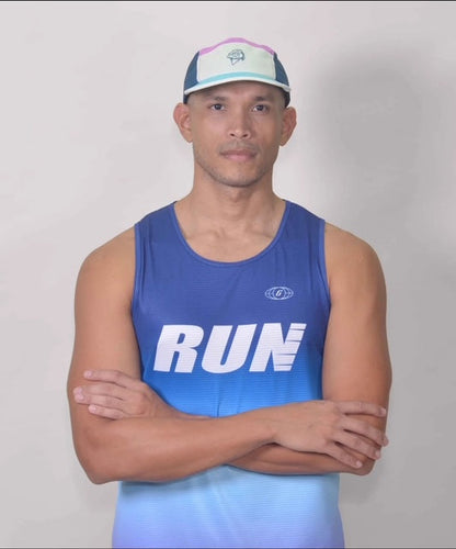 Polera Running Gavia - Camiseta de correr sin mangas. Hombre (celeste azul)