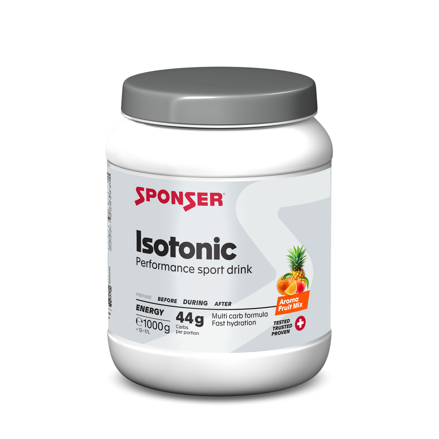 Sponser isotonic - Bebida isotónica deportiva (1000g) (Sabores Naranja, Limón, Fruit Mix)