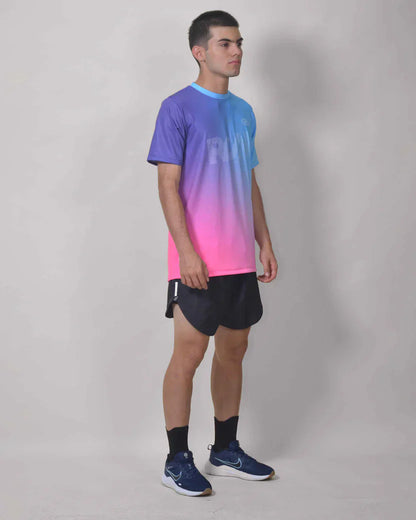 Gavia City Run  - Polera Running Sin Mangas Hombre (Celeste rosado)