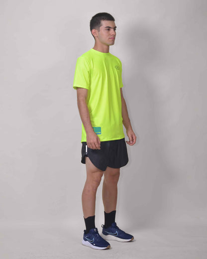 Gavia Green Flow - Polera de Running Manga corta Hombre (amarillo)