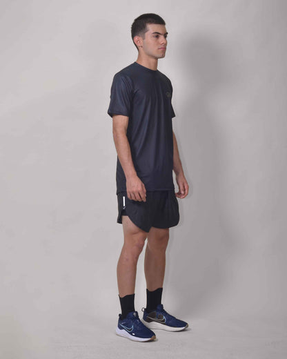 Gavia Tiniebla - Polera de Running Manga corta Hombre  (Negro)
