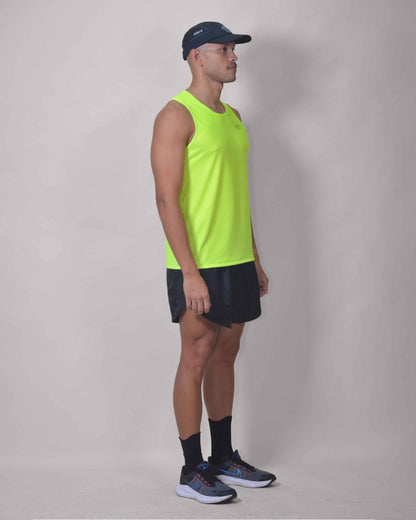 Polera Running Green Flow Gavia - Camiseta de correr sin mangas. Hombre
