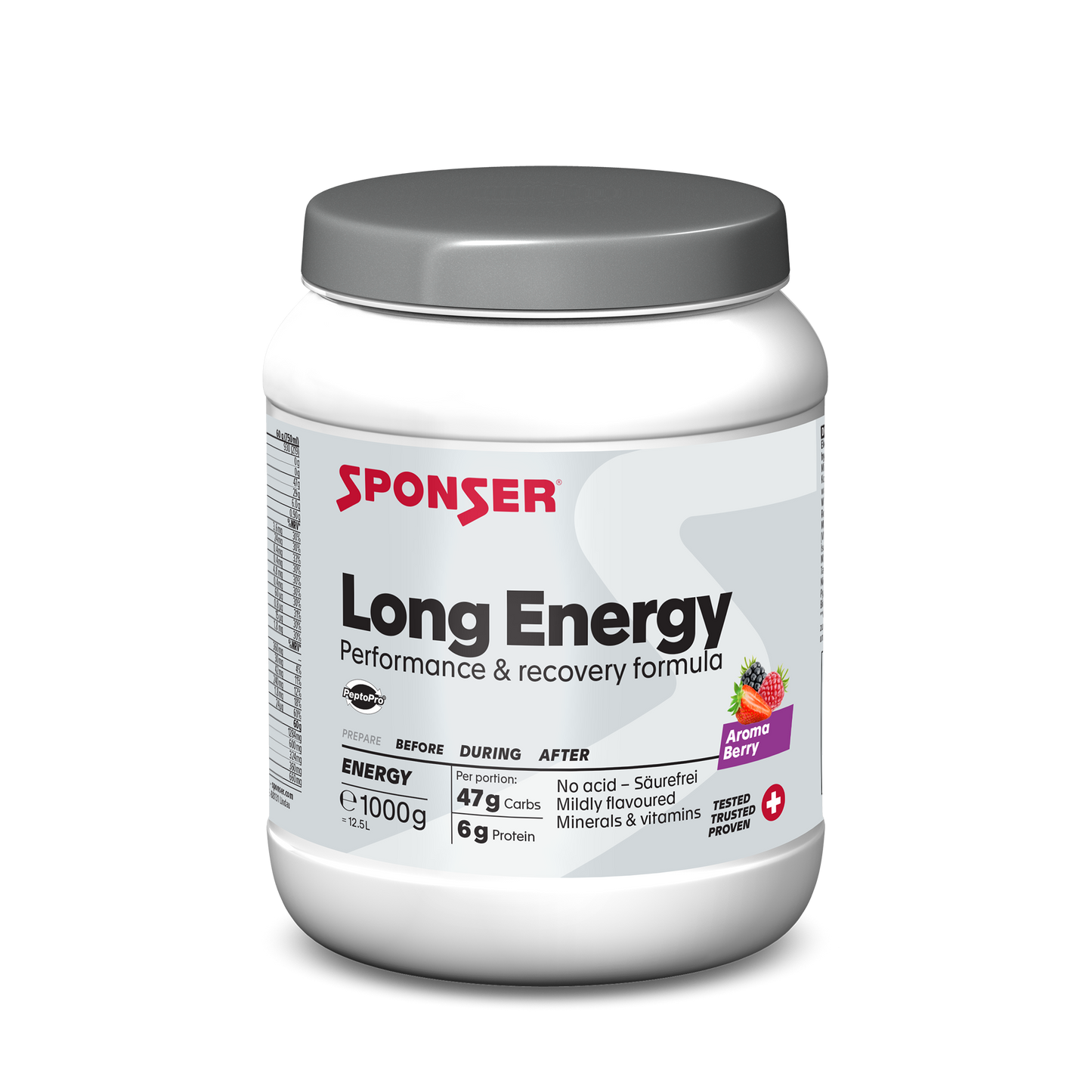 Sponser Long Energy - Bebida alta en carbohidratos en tarro grande (1000g)