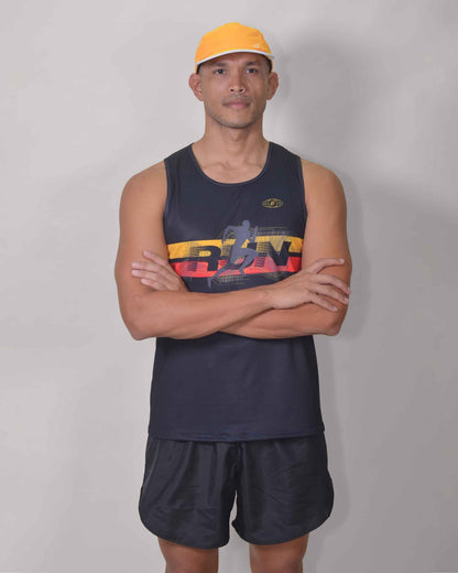 Polera Running Gavia - Camiseta de correr sin mangas. Hombre (Negra)