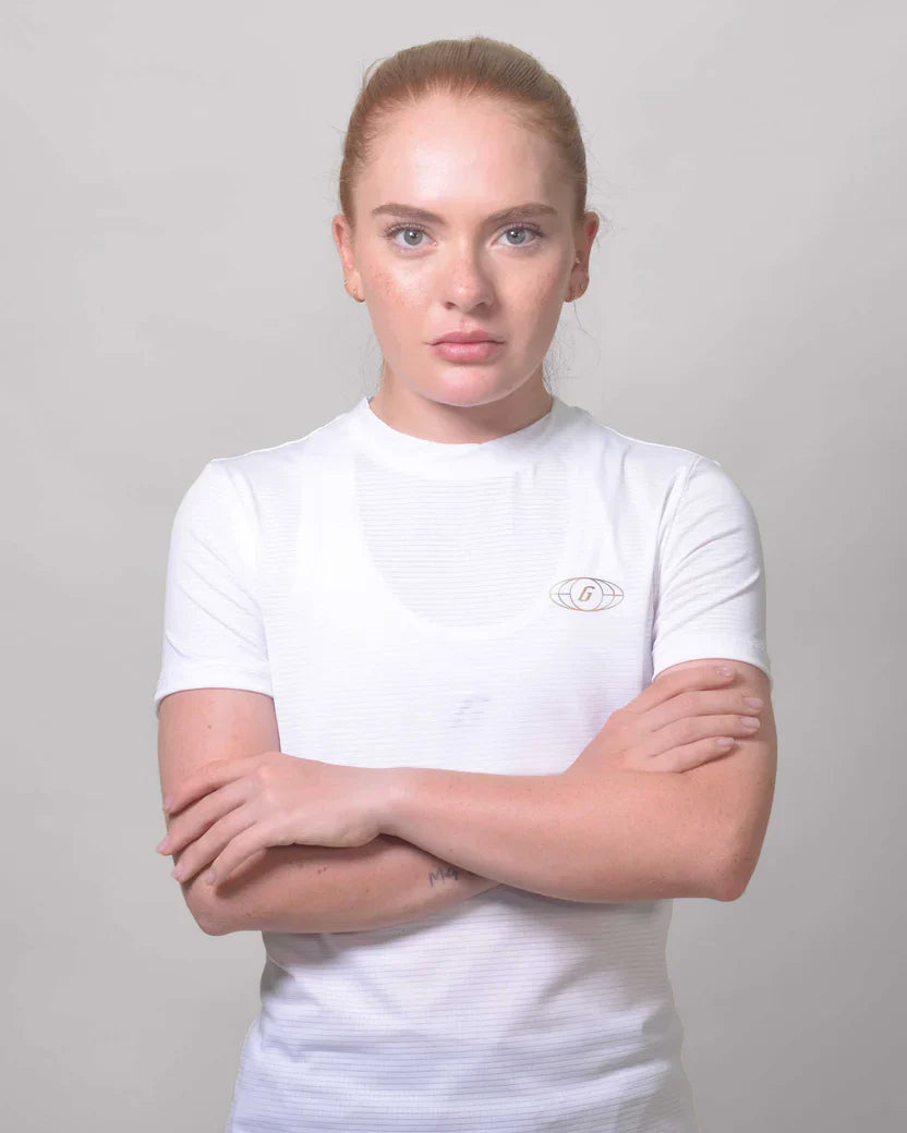 Gavia Shirt - Polera de Running Manga corta mujer (blanco)