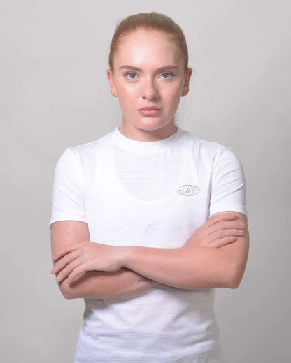 Gavia Shirt - Polera de Running Manga corta mujer (blanco)