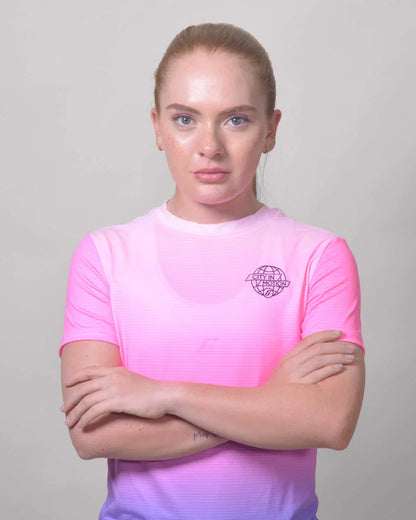Gavia Pink Lot - Polera de Running Manga corta mujer