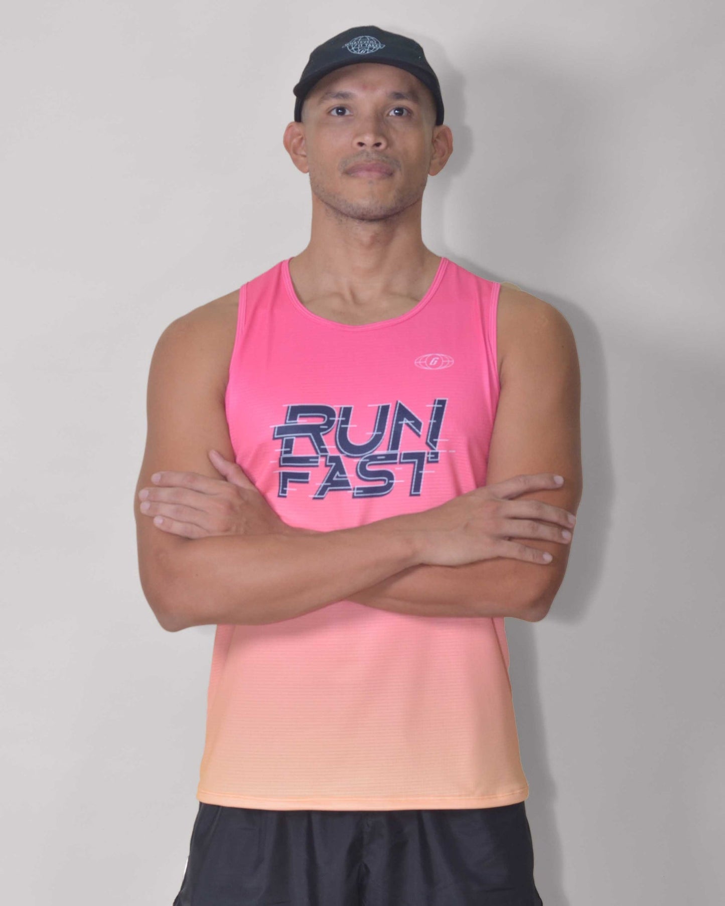 Polera Running Gavia - Camiseta de correr sin mangas. Hombre (rosado)