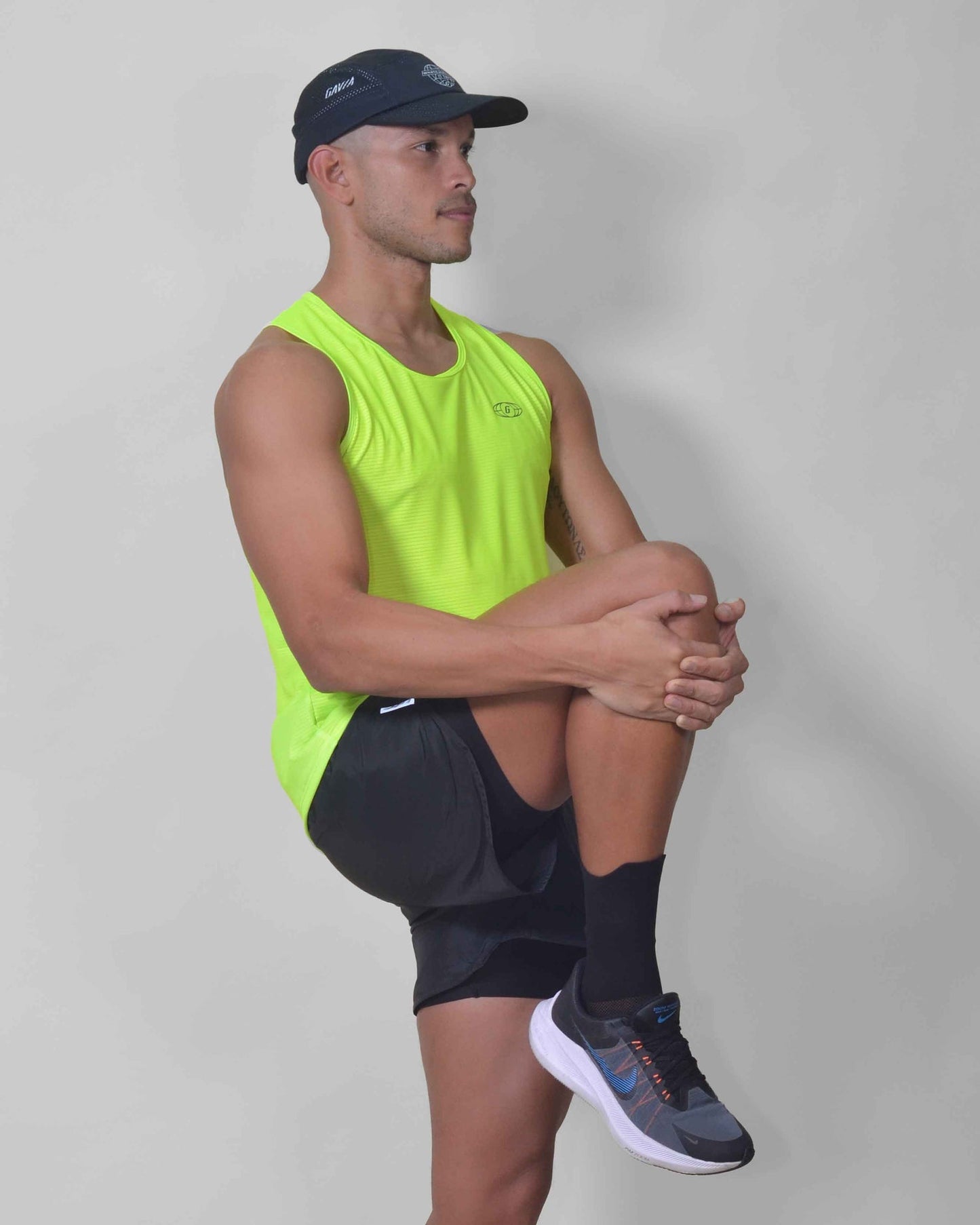 Polera Running Green Flow Gavia - Camiseta de correr sin mangas. Hombre