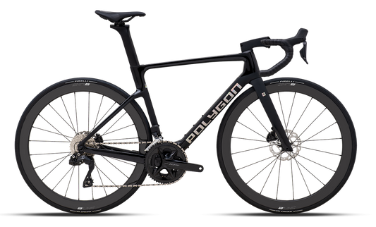 Bicicleta Ruta Polygon HE A7 Di2 Black Phantom - 105 Di2 + Carbon Wheels